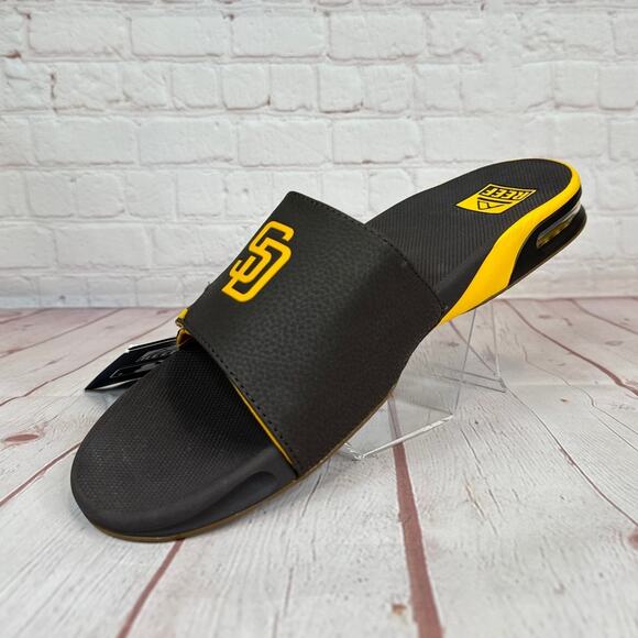 Reef Fanning x MLB San Diego Padres Slides Sandals With Bottle Opener Mens Sz 13 - Picture 4 of 11